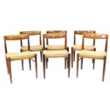 A set of six Danish dining chairs by Bramin