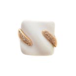 An 18ct gold ceramic and diamond ring by Gavello,