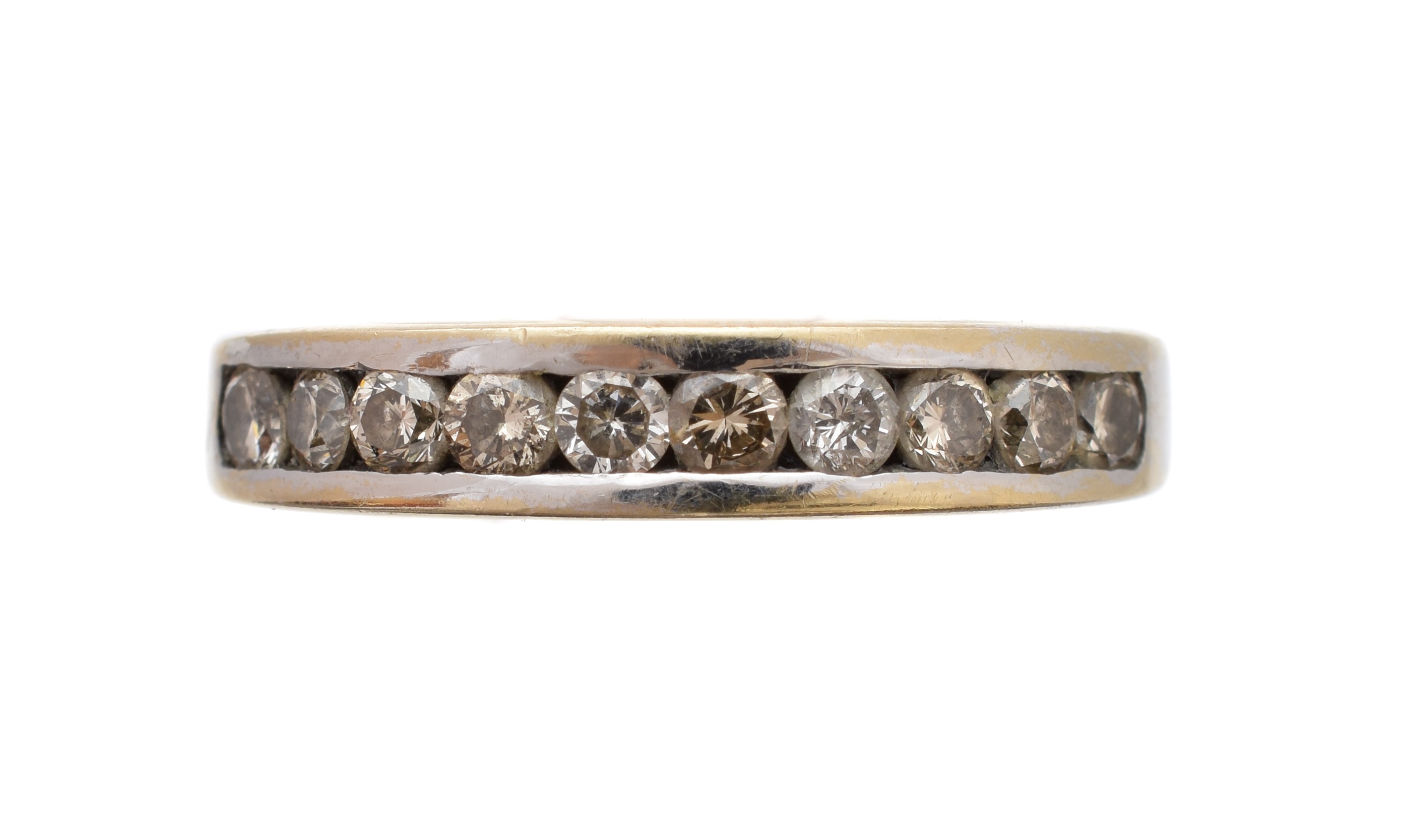 A diamond half eternity ring,