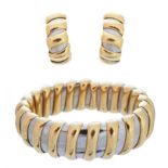 A suite of 18ct gold and stainless steel jewellery by Bulgari,