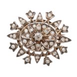 A 19th century diamond brooch,
