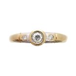 A 9ct gold diamond single-stone ring,