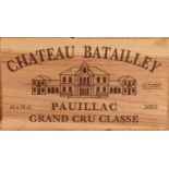 12 Bottles Chateau Batailley Grand Cru Classe Pauillac 2003 in OWC