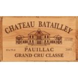 12 Bottles Chateau Batailley Grand Cru Classe Pauillac 2003 in OWC