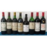 8 Bottles Mixed Lot of Vintage Port and Fine, mature Claret to include First Growths