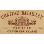 12 Bottles Chateau Batailley Grand Cru Classe Pauillac 2008 in OWC