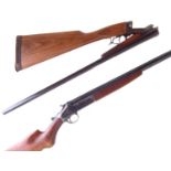 Two Shotguns, Harrington and Richardson single barrel and a folding side by side by Bernardelli