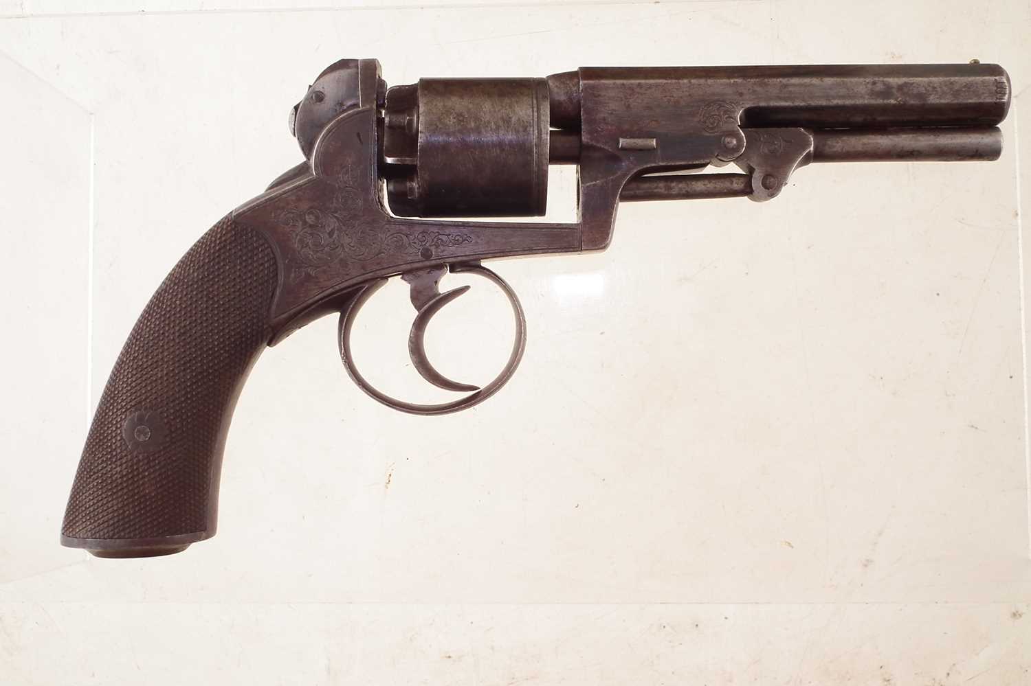 J.A. Harper percussion revolver with case - Image 6 of 15