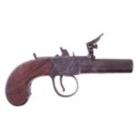 Flintlock boxlock pocket pistol by Bolton Wigan,