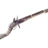 Afghan Flintlock musket with pearl inlaid stock