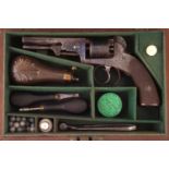 J.A. Harper percussion revolver with case