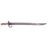 French Chassepot Mle. 1866 bayonet and scabbard