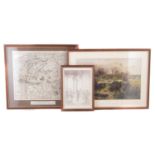 Collection of twelve WWI framed prints