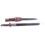 British SMLE 1907 bayonet and scabbard and one other