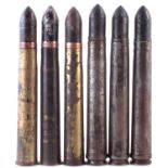 Six German WWII 37mm rounds