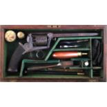 Cased Deane, Adams and Deane, 38 bore percussion revolver