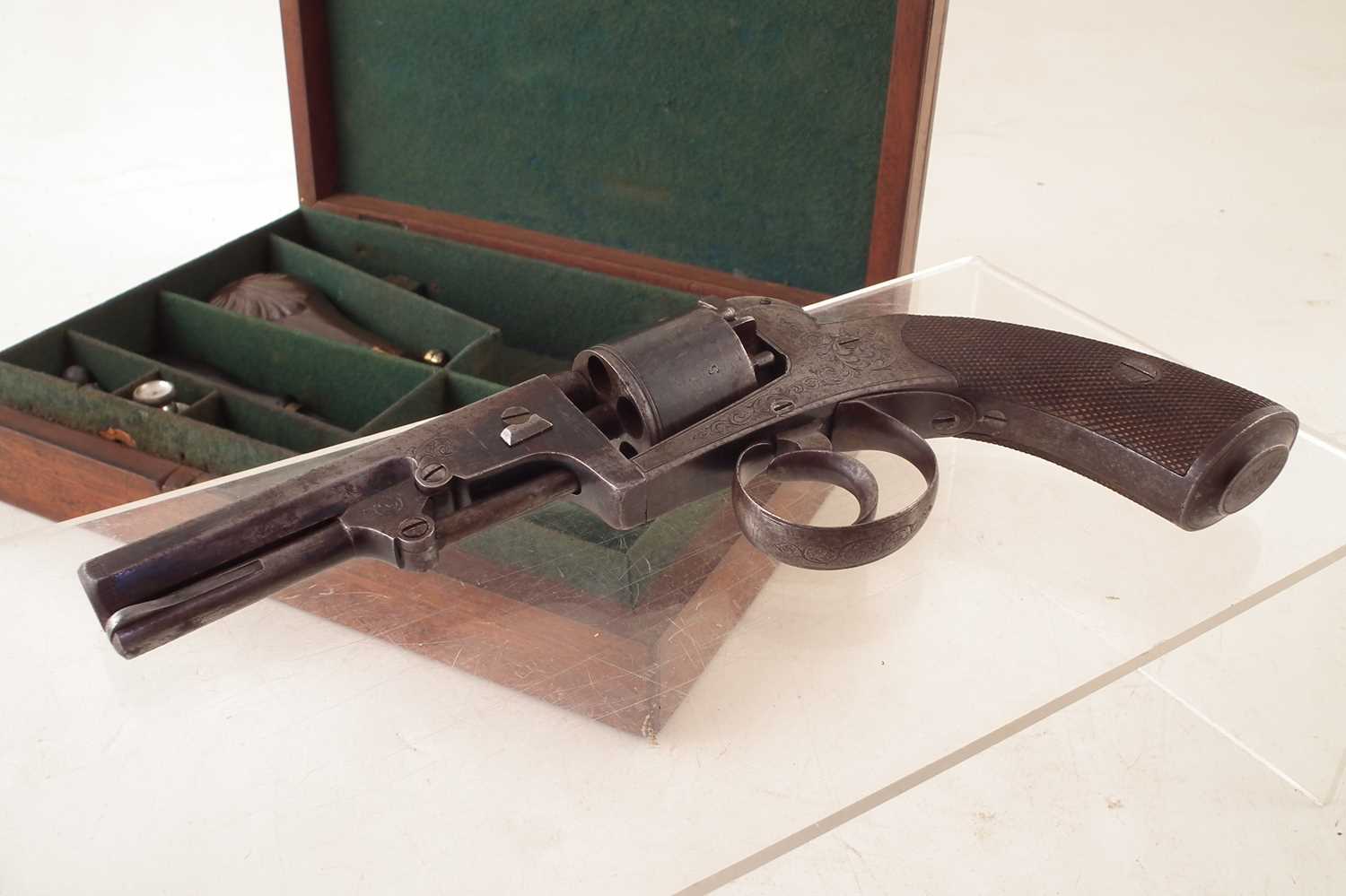 J.A. Harper percussion revolver with case - Image 12 of 15