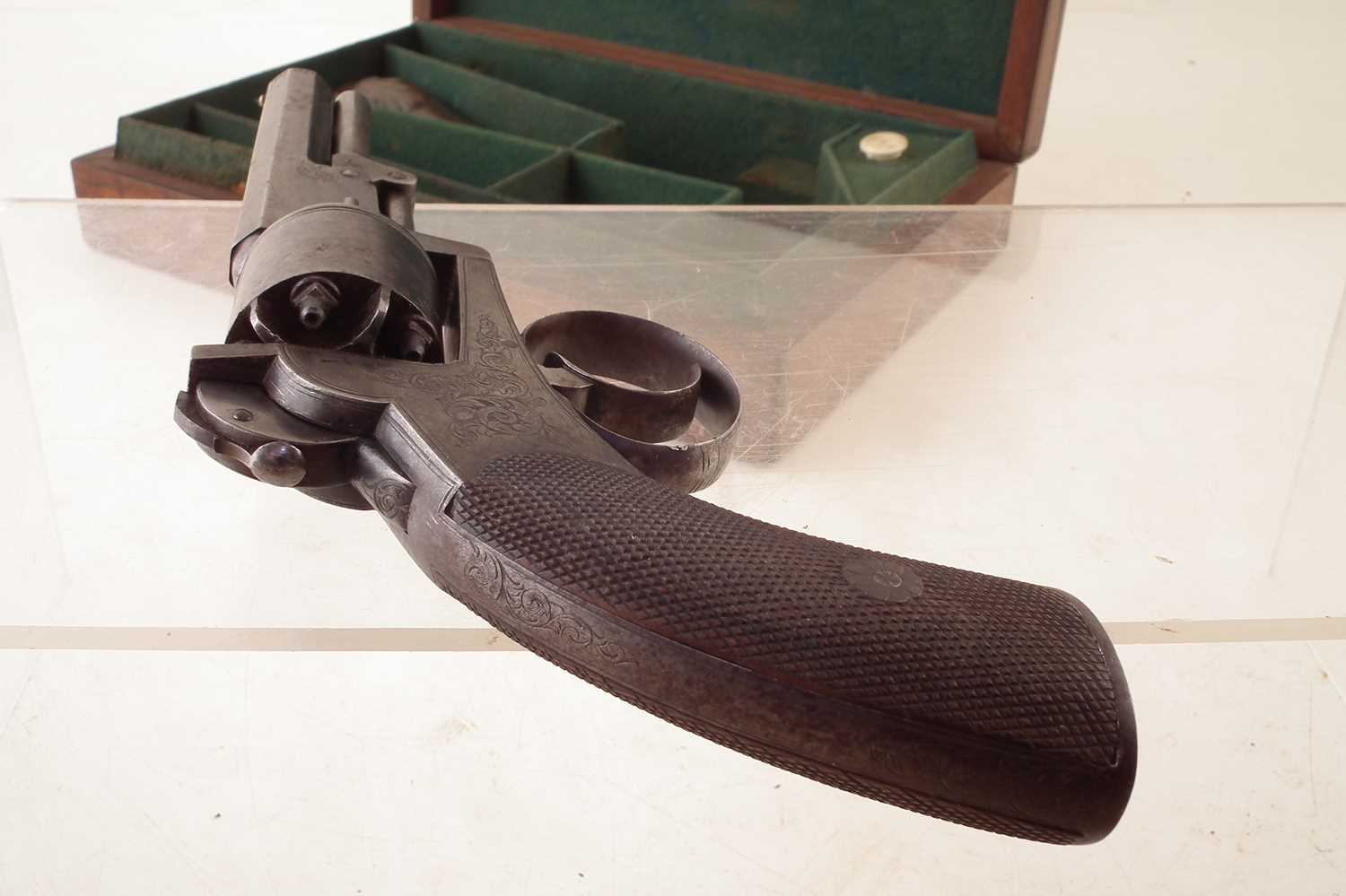 J.A. Harper percussion revolver with case - Image 10 of 15