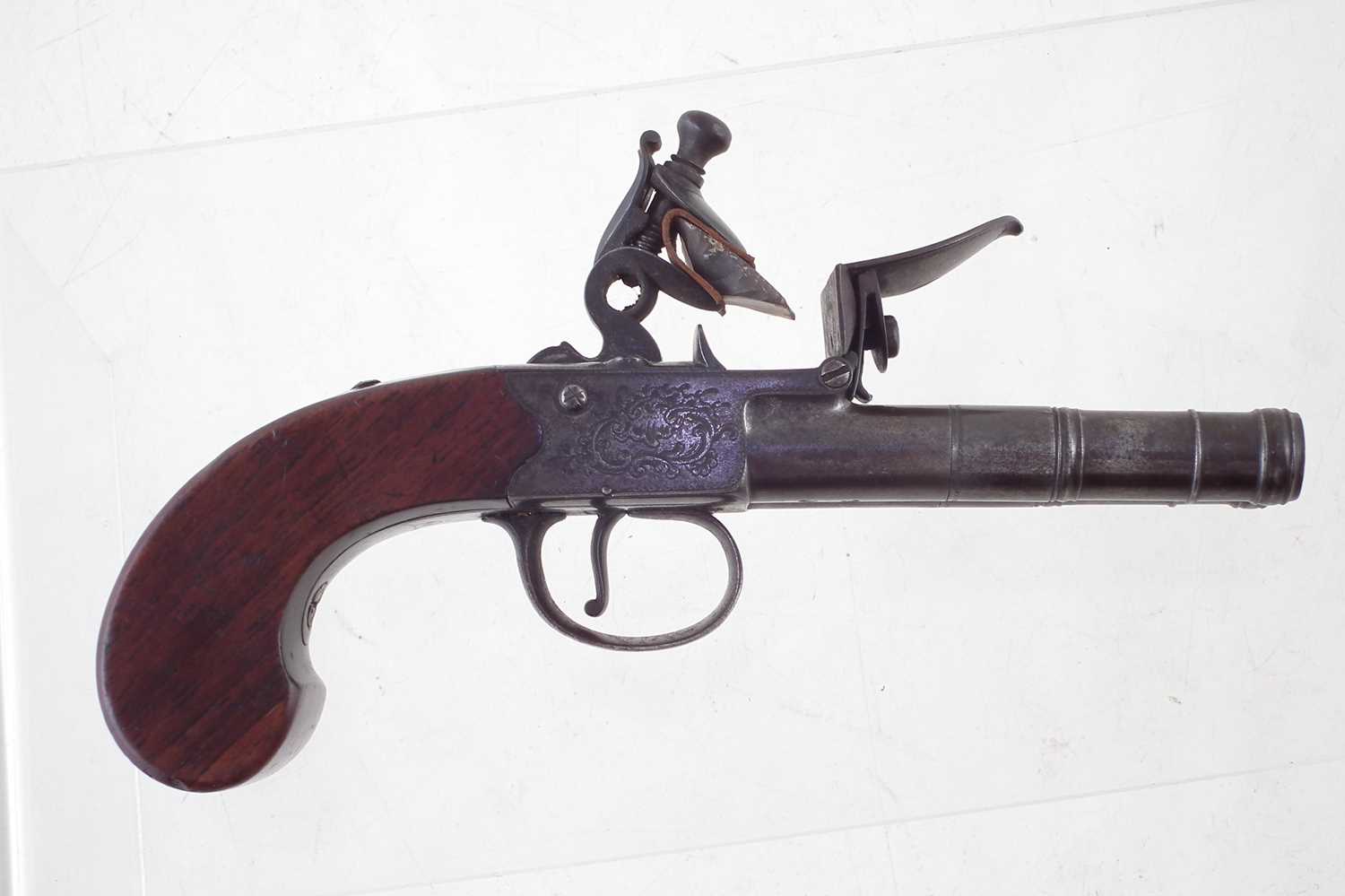 Flintlock double barrel boxlock pistol - Image 2 of 9