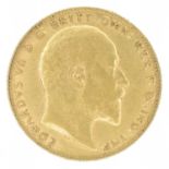 King Edward VII, Sovereign, 1906, London Mint.