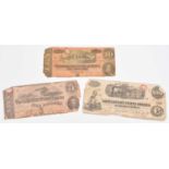 Three American Civil War - Confederate States, Richmond banknotes and related letter.