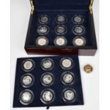 A Royal Mint Diamond Wedding Anniversary Silver Proof Crown Collection 2007.