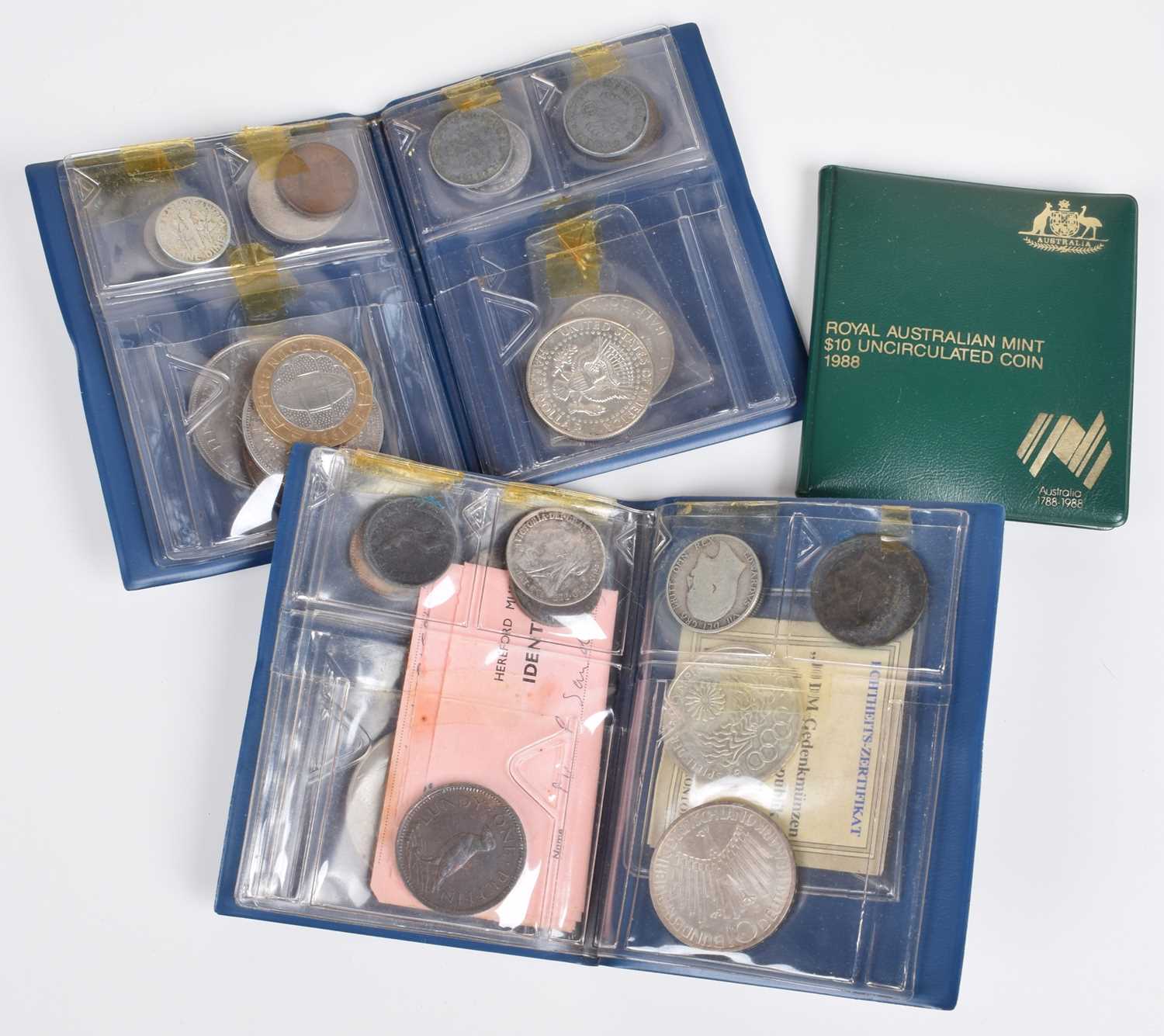 An assortment of historical/ world coinage to include cased Royal Mint Silver Proof Crowns. - Image 4 of 4