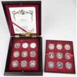 A Royal Mint Queen Elizabeth II 40th Anniversary Coronation Silver Proof Crown Collection,