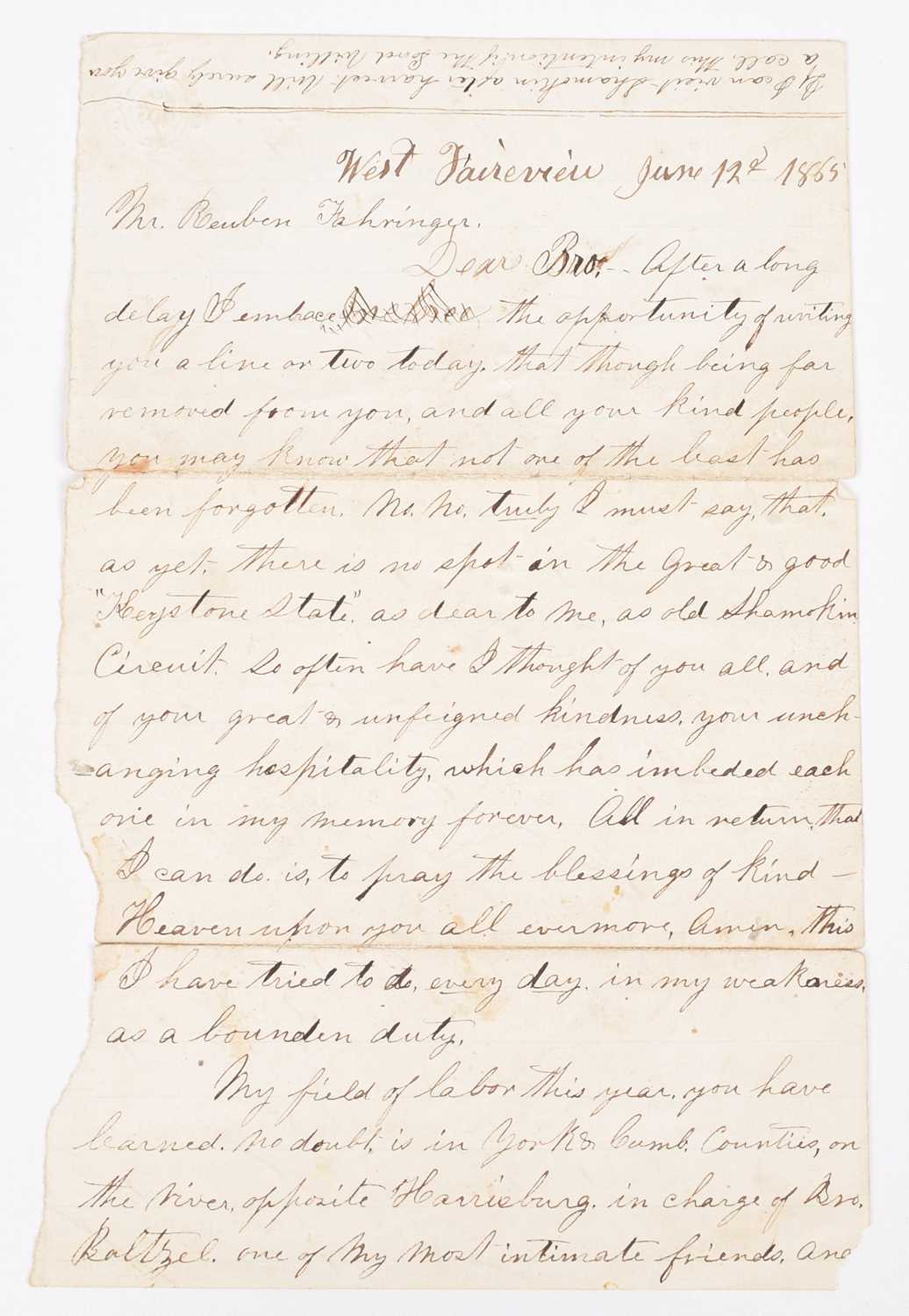 Three American Civil War - Confederate States, Richmond banknotes and related letter. - Image 3 of 4