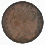 Queen Victoria, Halfpenny, 1855, gEF.