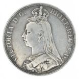 Three Queen Victoria silver crowns