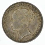 Queen Victoria, Shilling, 1842, EF.