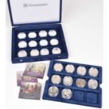 Cased set of silver proof 2005 Trafalgar Commemorative coins (22).