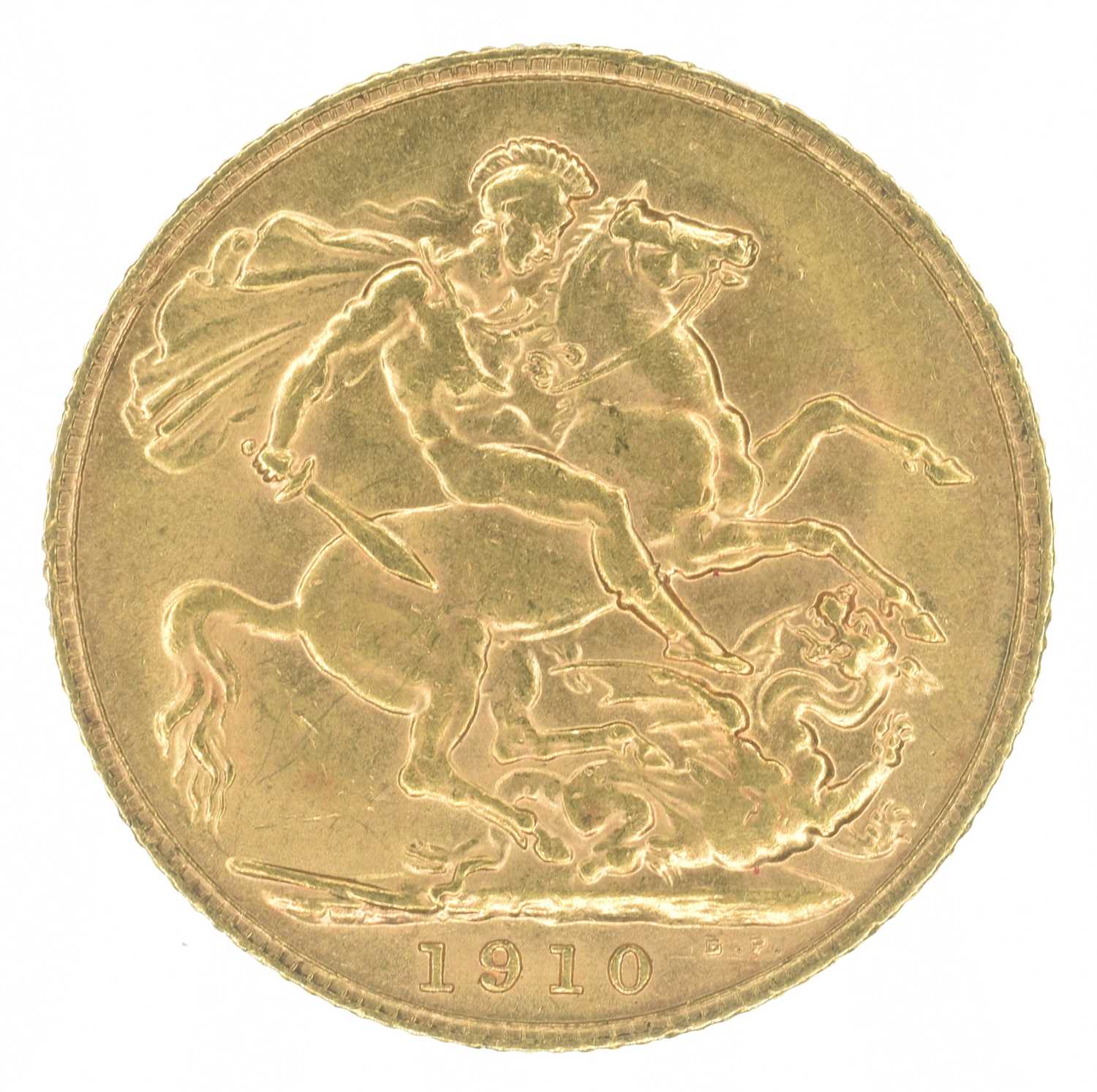 King Edward VII, Sovereign, 1910, London Mint. - Image 2 of 2