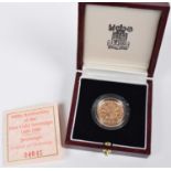 1989 Royal Mint, Proof Sovereign, 500th Anniversary Edition.