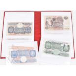 Selection of British banknotes from Ten Shillings to Ten Pounds (41).
