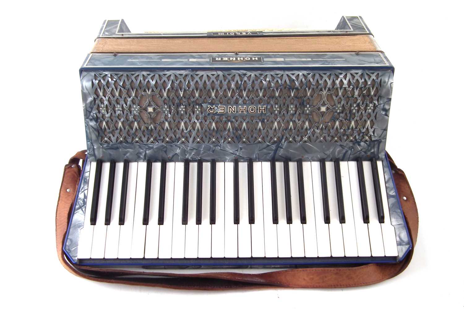 Hohner Verdi III piano accordion in case.