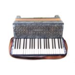 Hohner Verdi III piano accordion in case.