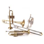 Two trumpets, a Cornet and a Trombone,
