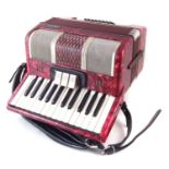 Bell piano accordion in case