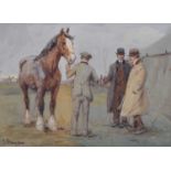 John Atkinson (British 1863-1924) "The Horse Fair"