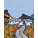 David Barnes (British 1943-) "Snowdonian Cottage"