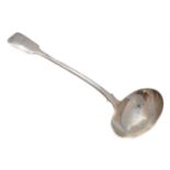 A Victorian silver ladle