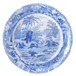 Spode Indian sporting series blue transfer plate