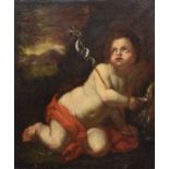 Continental School, 16th/17th century Classical study of a cherub in an extensive landscape