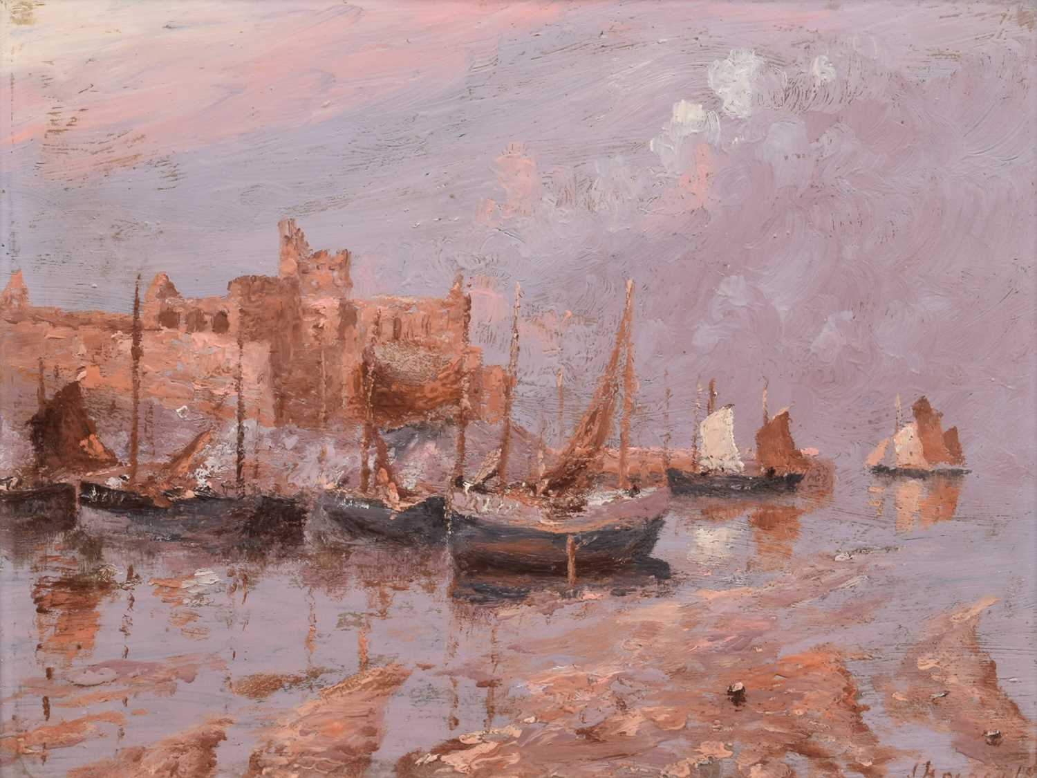 J. Holden, 19th century "Peel Castle, Isle of Man"
