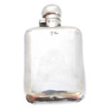 An Edward VII silver hip flask,