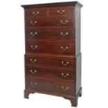 George III mahogany chest on chest