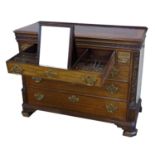 George III mahogany dressing chest