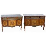 A pair of Mid 20th century Italian design commode chests